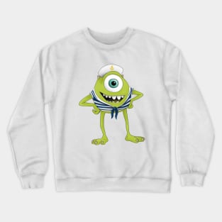 First Mate Mike: Mike Wazowski as Cruise Ship First Mate Crewneck Sweatshirt